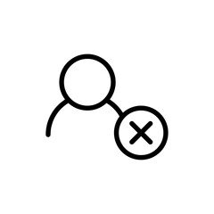 Account closed icon Thin line art collection