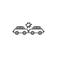 Accident icon Thin line art collection