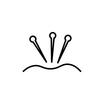 recommend clip art: Acupuncture icon Thin line art collection