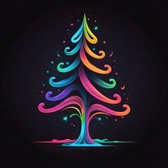 abstract christmas tree