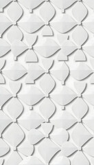 Fototapeta premium Seamless pattern of light gray geometric hexagonal shapes on grey background. Abstract and modern high resolution full frame background with repeating pattern, Paper Cutout style
