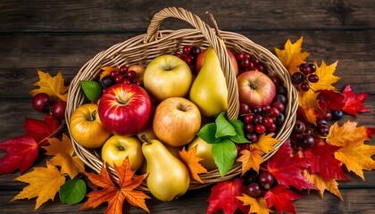 Cozy Autumn Feast with Pumpkin Pie, Fall Fruits, Roasted Turkey, and Seasonal Decor