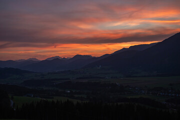 Sunset in Austria