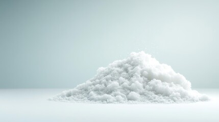 Artificial Snow Mound Isolated on White Background. Generative AI