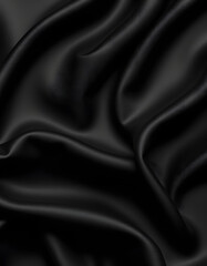 Fototapeta premium Black gray satin dark fabric texture luxurious shiny that is abstract silk cloth background with patterns soft waves blur beautiful, Colored gel lighting