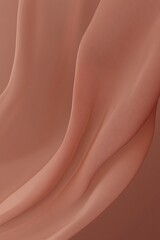 Flowing silk fabric abstract background. Mocha Mousse - color of the year 2025. Elegant textile for fashion, wedding design and luxury branding.