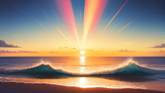 Abstract paintings of flowers sunlight clouds skies rainbow drops elegant beauty