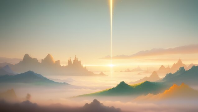 Abstract paintings of flowers sunlight clouds skies rainbow drops elegant beauty