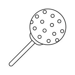 Lollipop line art vector illustration