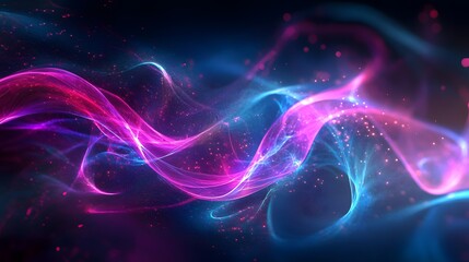 Fototapeta premium Abstract neon energy flashes in a virtual environment