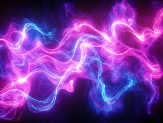 Obraz premium Abstract neon energy flashes in a virtual environment