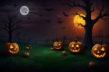 Fototapeta premium Realistic halloween background