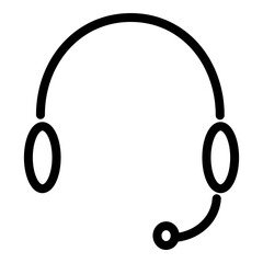 Headphones icon isolated on white background. Vector illustration.