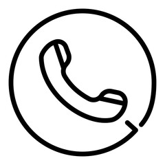Telephone call icon isolated on white background. Vector illustration.