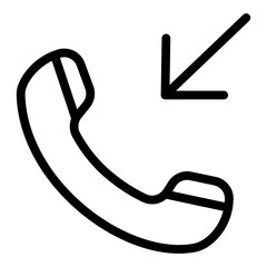 Incoming phone call. Vector illustration isolated on white background.