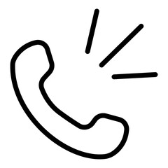 Telephone handset icon with conversation. Vector illustration.