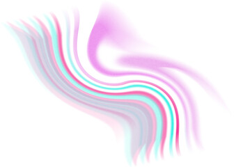 An abstract transparent iridescent color blur design element.