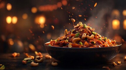 Gajar ka Halwa: A Delicious Indian Carrot Dessert with Nuts
