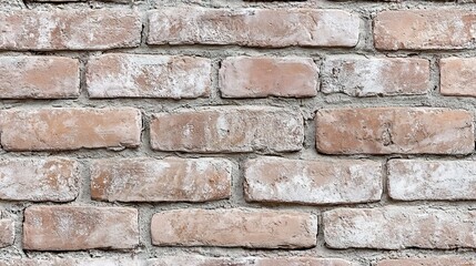 Obraz premium Textured Pastel Pink Brick Wall with Subtle Weathered Feel