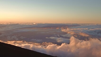 sunset mountain side