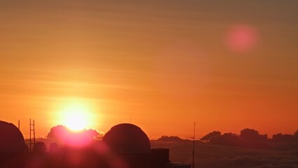 sunset over the city