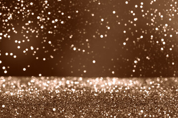 A stunningly beautiful bokeh effect with shimmering glitter in mocha and mousse colors. This image...