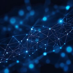 Fototapeta premium Fintech background powered by blockchain network technology innovations image