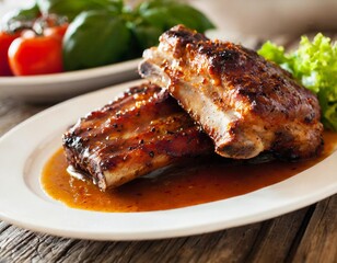 Mouthwatering Rib Recipes Styled in Rustic and Vibrant Food Photography Presentations