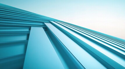 Obraz premium Modern Geometric Blue Azure Gradient with Light Reflections