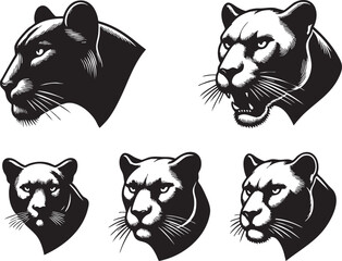 Minimalist Panther Face Logo for Clean and Modern Look
