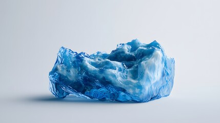 Fototapeta premium Abstract Blue Ice Sculpture Glacial Formation