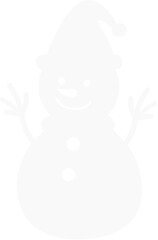 Snowman on a white. Christmas flat design element.
