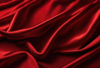 Fototapeta premium artfully draped bold red fabric table creating vibrant display texture color contrast featuring smooth drape elegant fold, cloth, elegance, design, beautiful
