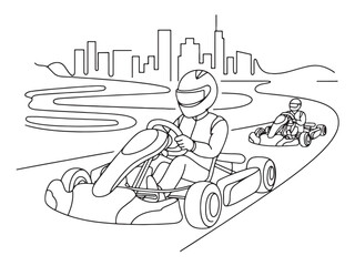 Go kart driving areas in the city where you can go for fun. Art & Illustration