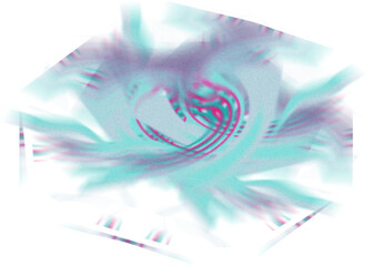 An abstract transparent iridescent color blur design element.