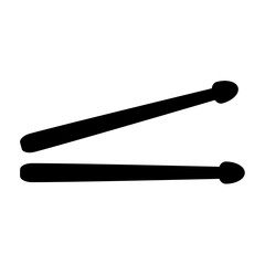 Drumsticks silhouette icon