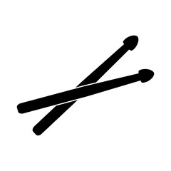 Drumsticks silhouette icon