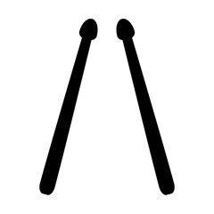 Drumsticks silhouette icon