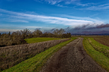 cold winter sunny morning in Bovaria