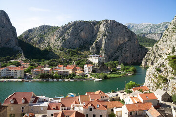 View of the Cetina River. Omi&scaron;, Croatia.