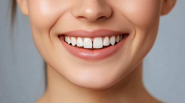 portrait of beautiful smiling woman with diastema