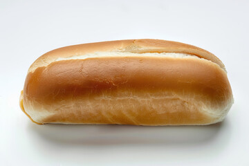 Empty hot dog bun isolated on white background. With clipping path.