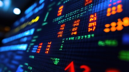 Fototapeta premium Abstract Data Visualization of Stock Market Investment Trends