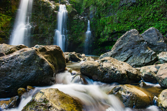 Upper Waikini Falls, Hana, Maui, Hawaii - Powered by Adobe