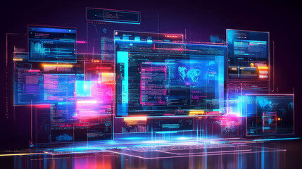 Obraz premium background of technology