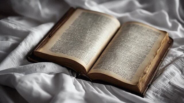open book old drapery the white scruffy book bible concept teachings table lies isolated music audio technology computer cassette sound building equipment wood retro radio datum
