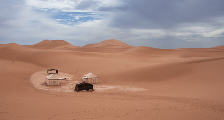Luxury bivouac in the Sahara desert in Morocco, Chegaga Dunes