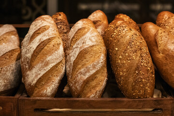 Breads in the market, breads in the bakery, daily shopping, carbohydrates, slimming down, high...