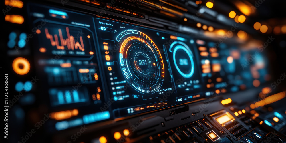 Poster advanced cpu monitoring interface with integrated lcd display for real-time performance metrics