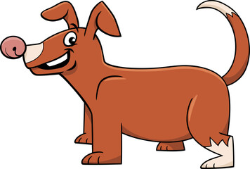 funny cartoon brown dog animal character